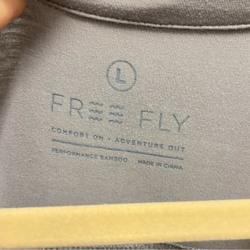 Free Fly Grey Split Neck Button Blouse - image 7